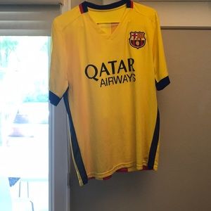 Yellow Barcelona  champions league jersey